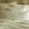 Sentimental Embroideries<Taylor Linens Be Our Guest – Cream Linen Bolster Pillow