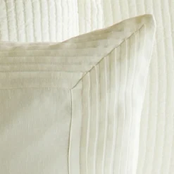 Sentimental Embroideries<Taylor Linens Be Our Guest – Cream Linen Bolster Pillow