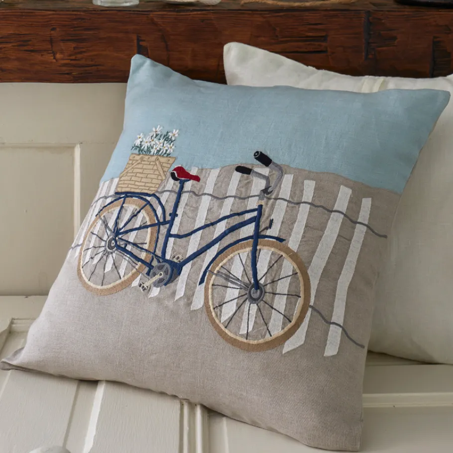 Seaside | Camps & Cottages<Taylor Linens Beach Indigo Cruiser – Linen Porch Pillow