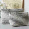 Cosmetic Bags<Taylor Linens Bergen Stripe Black Cosmetic Bag