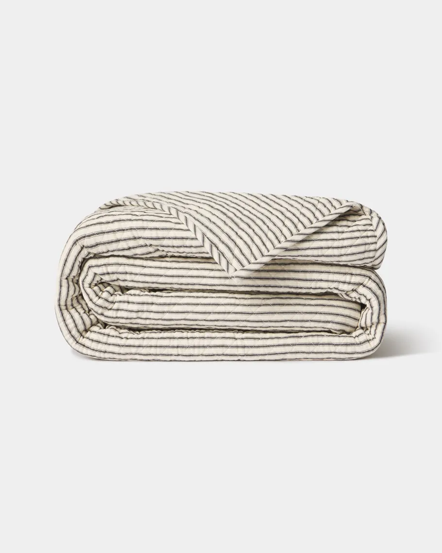 Quilts & Matelasses<Taylor Linens Bergen Stripe Black Quilt