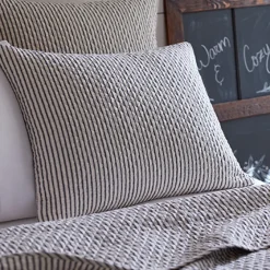 Shams<Taylor Linens Bergen Stripe Black Sham
