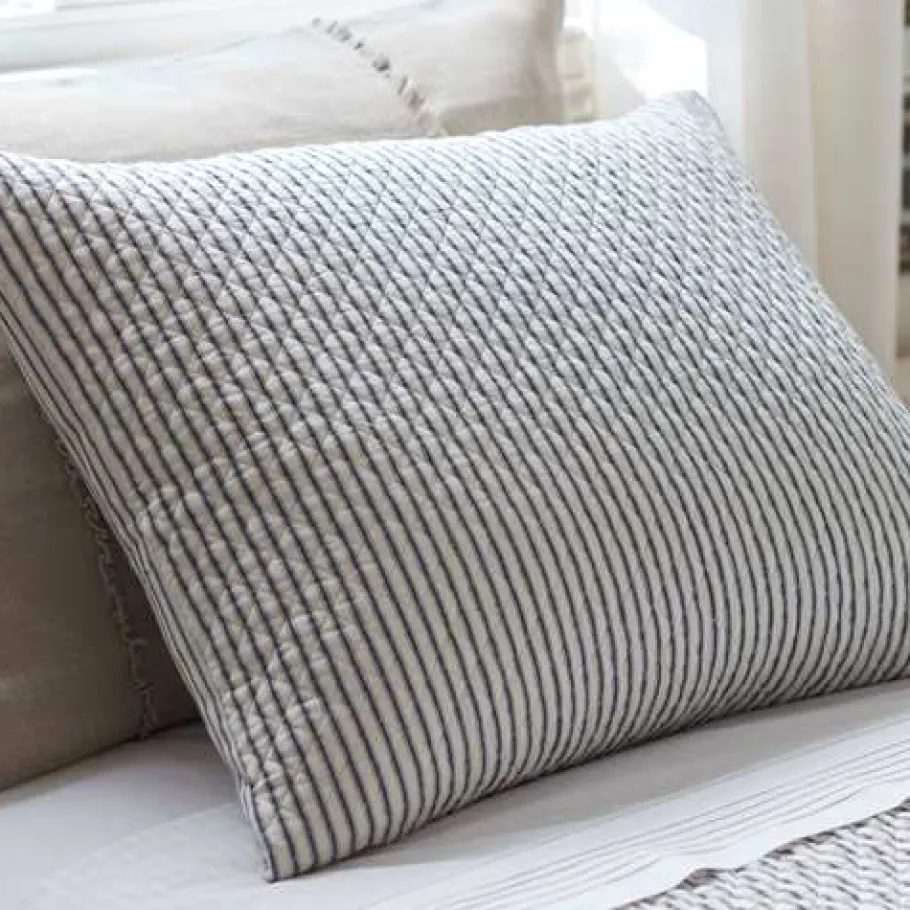 Shams<Taylor Linens Bergen Stripe Indigo Sham