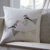 Sentimental Embroideries<Taylor Linens Bird Bunting – Linen Porch Pillow