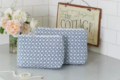 Cosmetic Bags<Taylor Linens Carolina Indigo Cosmetic Bag