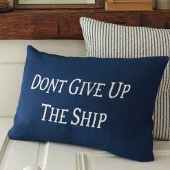 Seaside | Camps & Cottages<Taylor Linens Don’t Give Up the Ship – Linen Lumbar Pillow