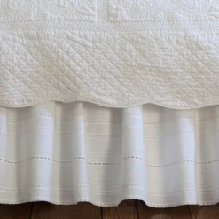 Bed Skirts<Taylor Linens Elisa Egg-Shell White Bed Skirt