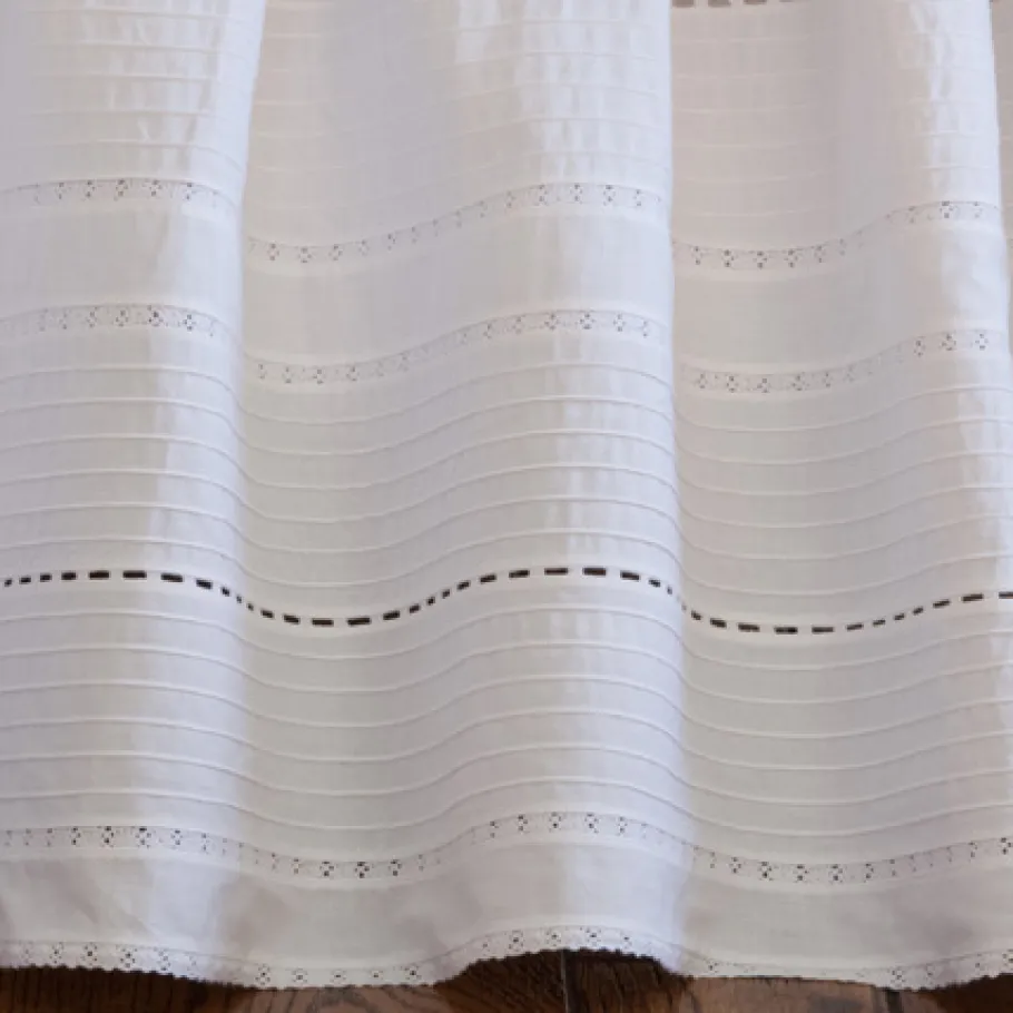 Bed Skirts<Taylor Linens Elisa Egg-Shell White Bed Skirt