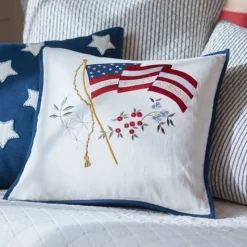 Americana Embroideries<Taylor Linens God Bless America Porch Pillow