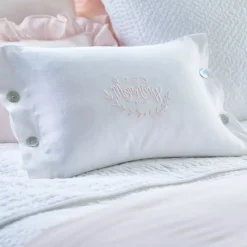 Sentimental Embroideries<Taylor Linens Good Morning Good Night Petal Pillow