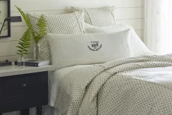 Sentimental Embroideries<Taylor Linens Good Night Black Bolster