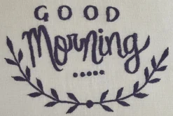 Sentimental Embroideries<Taylor Linens Good Night Black Pillow