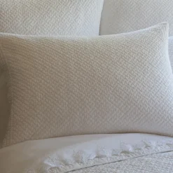 Shams<Taylor Linens Grace Egg-Shell White Sham