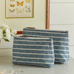 Cosmetic Bags<Taylor Linens Hayslip Indigo Cosmetic Bag
