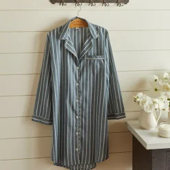 Nightshirts<Taylor Linens Hayslip Indigo Nightshirt