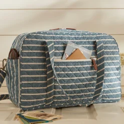 Overnight Bags<Taylor Linens Hayslip Indigo Overnight Bag