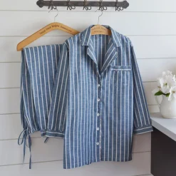 Pajamas<Taylor Linens Hayslip Indigo Pajama Set