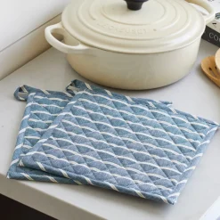 Pot Holders<Taylor Linens Hayslip Indigo Pot Holders