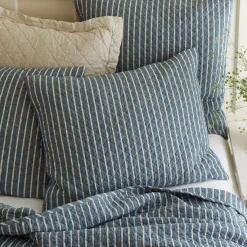 Shams<Taylor Linens Hayslip Indigo Sham