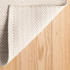 Rugs<Taylor Linens Herringbone Linen/White Handwoven Indoor/Outdoor Rug