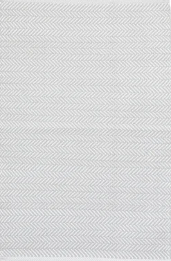 Rugs<Taylor Linens Herringbone Pearl Grey/White Handwoven Indoor/Outdoor Rug