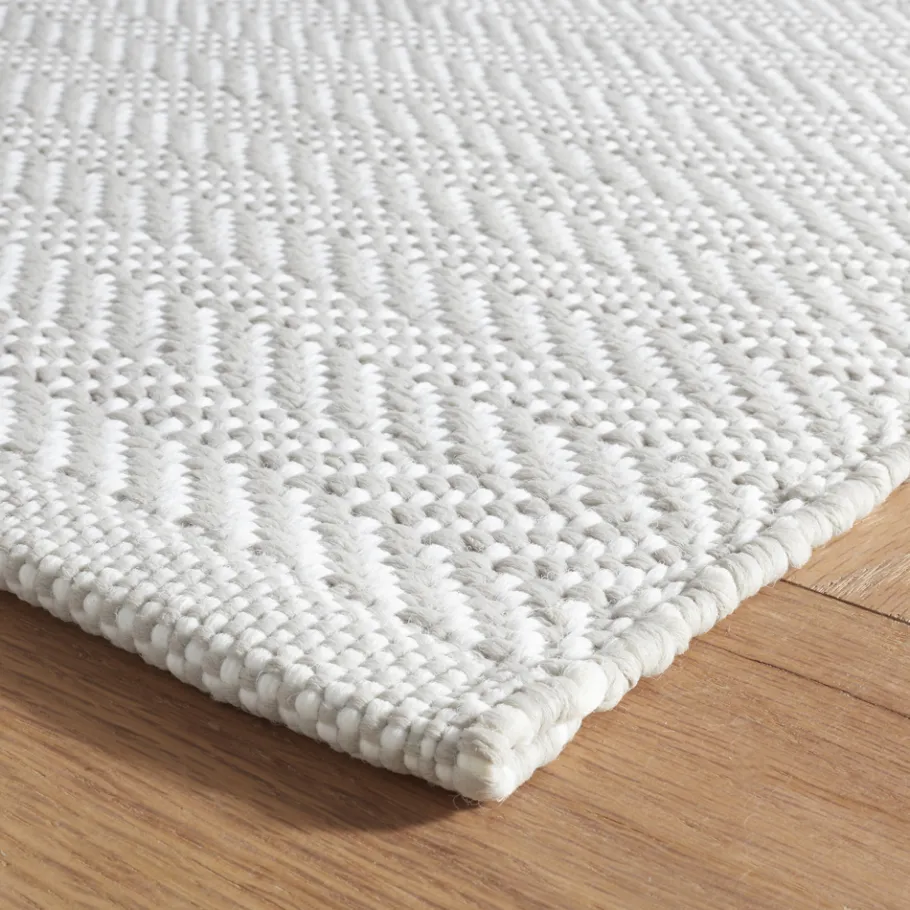 Rugs<Taylor Linens Herringbone Pearl Grey/White Handwoven Indoor/Outdoor Rug