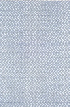 Rugs<Taylor Linens Herringbone Swedish Blue Handwoven Cotton Rug