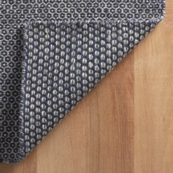 Rugs<Taylor Linens Honeycomb Indigo/Grey Handwoven Wool Rug