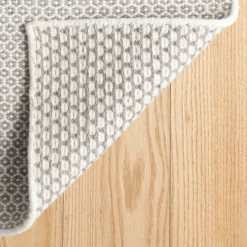 Rugs<Taylor Linens Honeycomb Ivory/Grey Handwoven Wool Rug