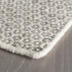 Rugs<Taylor Linens Honeycomb Ivory/Grey Handwoven Wool Rug