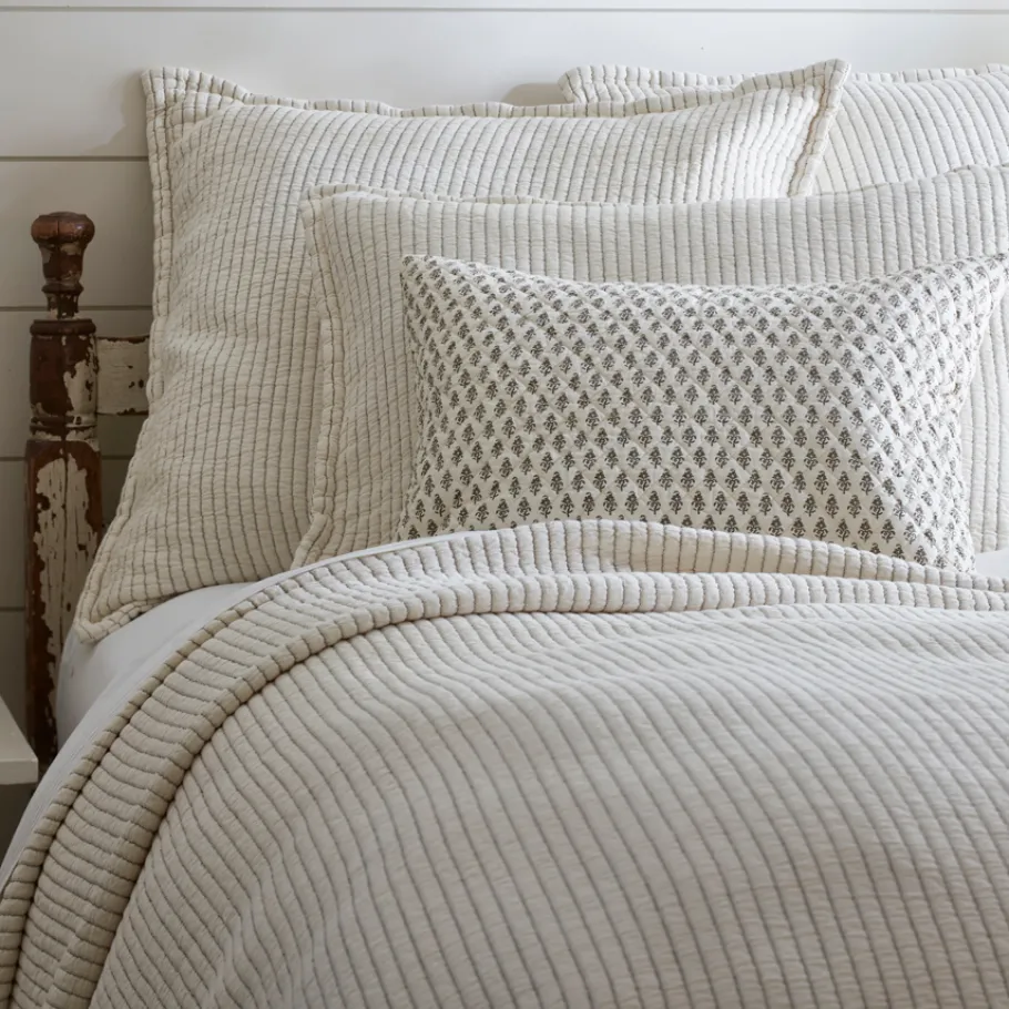 Quilts & Matelasses<Taylor Linens Hudson Charcoal Stripe Matelasse