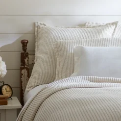 Quilts & Matelasses<Taylor Linens Hudson Charcoal Stripe Matelasse