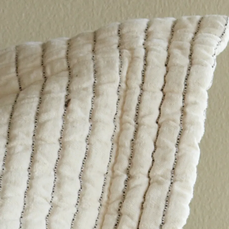 Shams<Taylor Linens Hudson Charcoal Stripe Sham