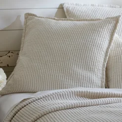Shams<Taylor Linens Hudson Charcoal Stripe Sham