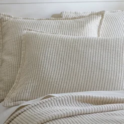 Shams<Taylor Linens Hudson Charcoal Stripe Sham