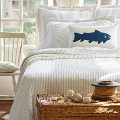 Quilts & Matelasses<Taylor Linens Hudson Indigo Stripe Matelasse