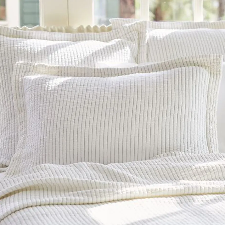 Shams<Taylor Linens Hudson Indigo Stripe Sham