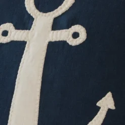 Camps & Cottages | Seaside<Taylor Linens Indigo Anchor Pillow