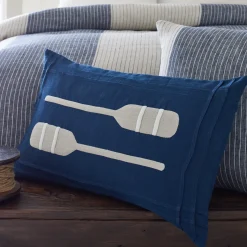 Camps & Cottages<Taylor Linens Indigo Paddles Lumbar Pillow
