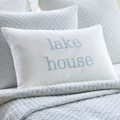 Camps & Cottages<Taylor Linens Lake House Aqua Pillow