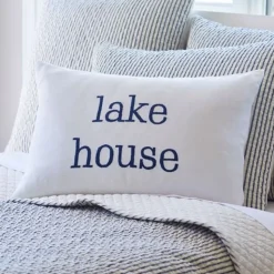 Camps & Cottages<Taylor Linens Lake House Indigo Pillow