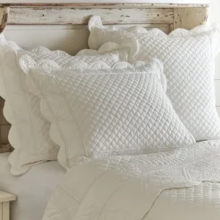 Shams<Taylor Linens Laura Cream Shams