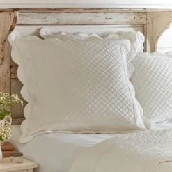 Shams<Taylor Linens Laura Cream Shams