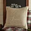 Winter Embroideries<Taylor Linens Let It Snow Natural Linen