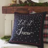 Winter Embroideries<Taylor Linens Let It Snow Porch Pillow