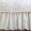 Bed Skirts<Taylor Linens Linen Voile Cream Gathered Bed Skirt