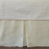 Bed Skirts | Littles<Taylor Linens Linen Voile Cream Pleated Bed Skirt