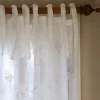 Curtains<Taylor Linens Matilda White Linen Voile Curtain Panel