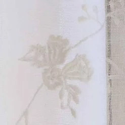 Curtains<Taylor Linens Matilda White Linen Voile Curtain Panel