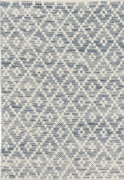 Rugs<Taylor Linens Melange Diamond Blue Handwoven Cotton Rug